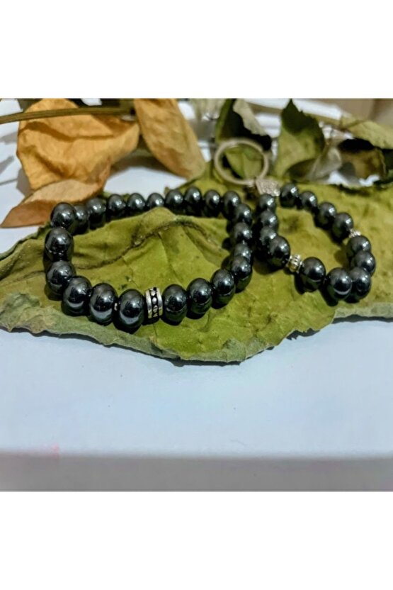 HEMATİT TAŞI DOĞALTAŞ BİLEKLİK VE ANAHTARLIK