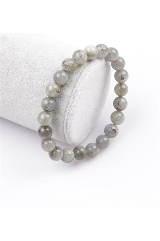 Labradorit Doğal Taş Bileklik 8 mm Küre Kesim