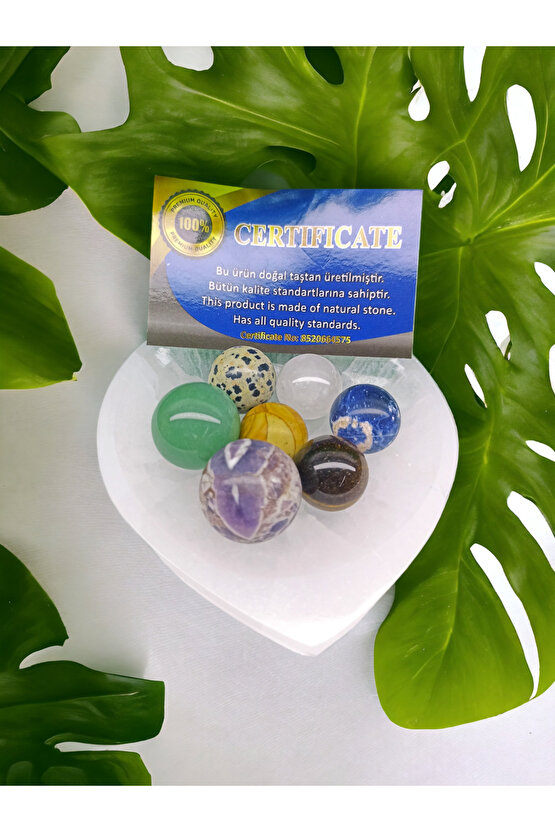 Selenit Kase Arındırma Taşı VE ÇAKRA SET (ASA)(SERTİFİKALI)