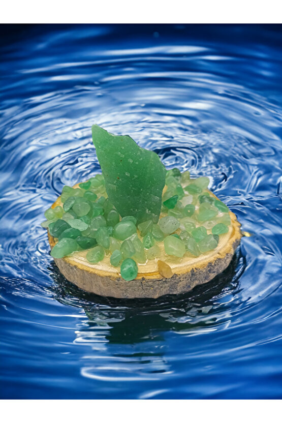 AVENTURİN SAF DOĞAL TAŞ STANDLI DİŞ (SERTİFİKALI)