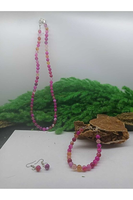 pembe kım seti koyle bıleklık kupe