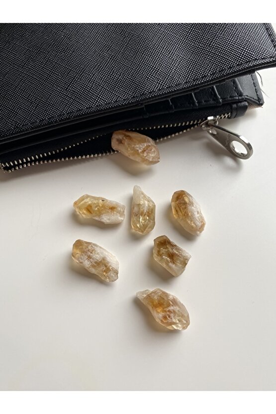 Cüzdan Boy Ham Parça Sitrin Doğal Taş