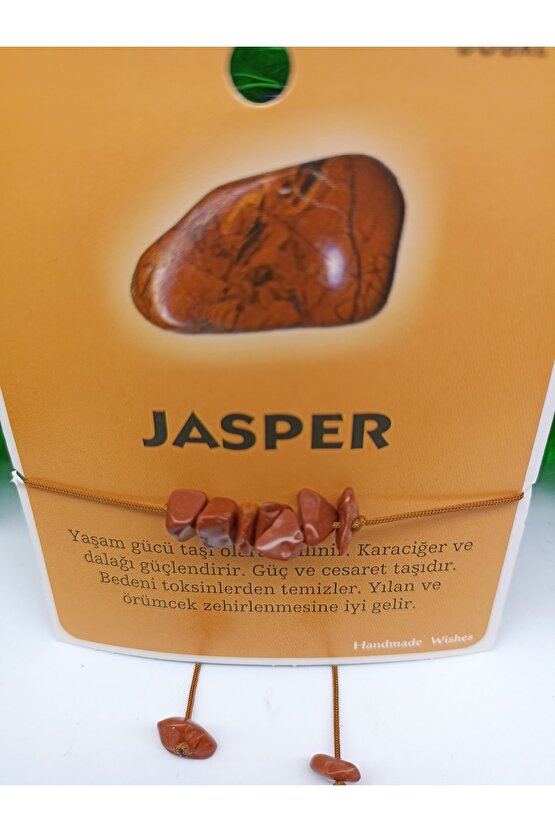 Jasper Doğal Taş Makremeli Bileklik