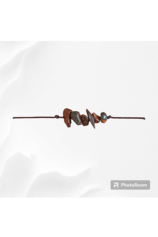 Kaplan Gözü Doğal Taş Makremeli Bileklik