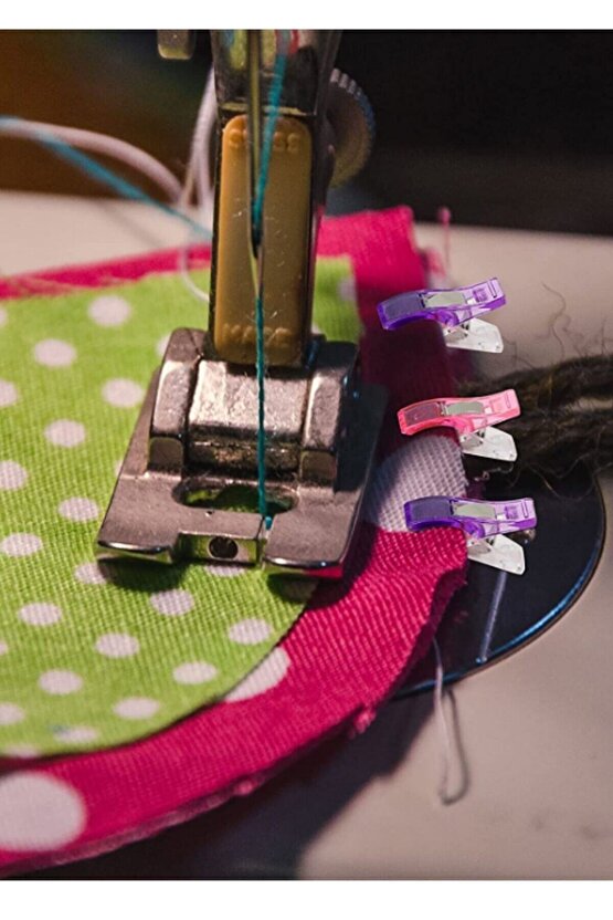 Dikiş Nakış Kumaş Kağıt Maşası Plastik Klips Tutucu Mandal 10 Küçük 5 Büyük