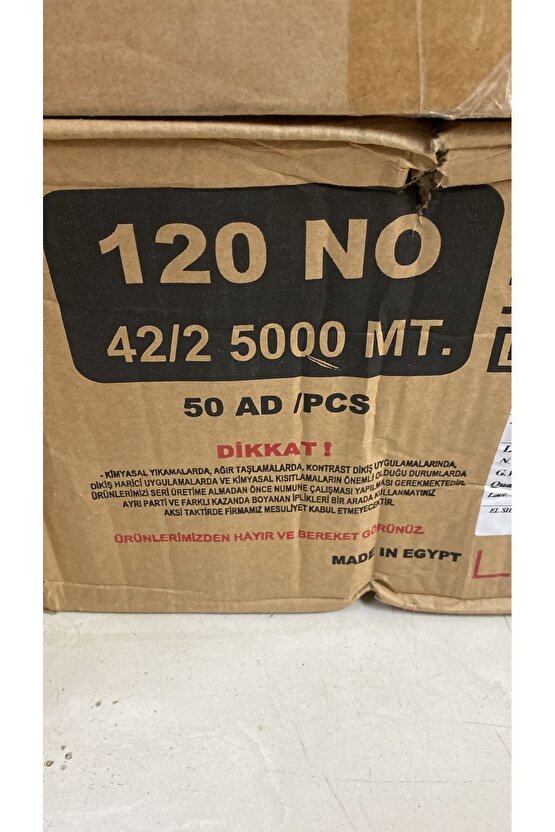 Sanayi Dikiş Ipliği Kutu 50 Ad Renk Beyaz