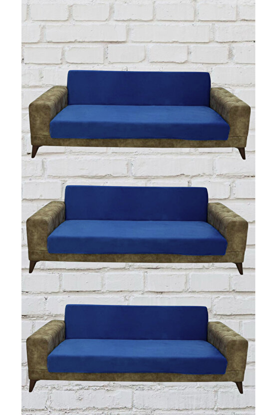 3+3+3 İtalyan Süet Kolsuz Koltuk Örtüsü ( RENK)