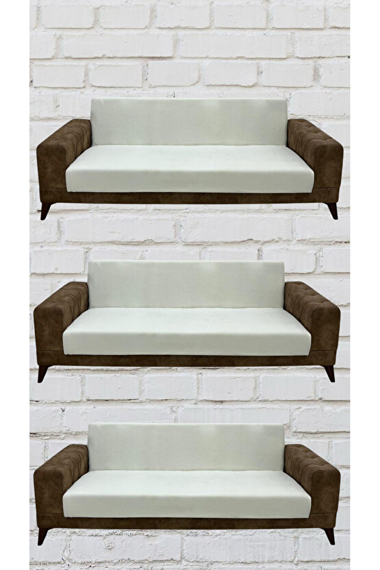 3+3+3 İtalyan Süet Kolsuz Koltuk Örtüsü ( RENK)