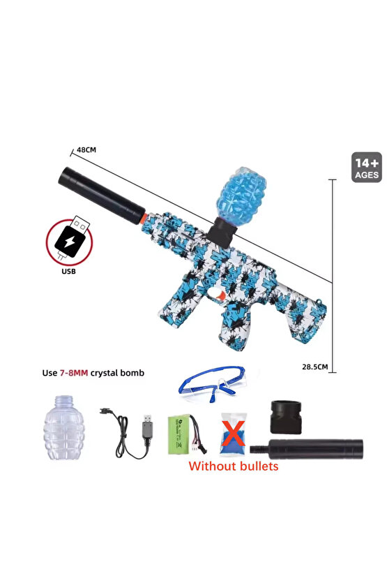 Jel Boncuk Atan Oyuncak Tüfek Su Jeli Topu Atıcı Tüfek Tabanca Buharlı ve Ateş Efektli