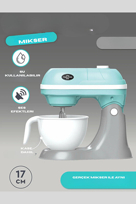 Oyuncak Kutulu Işıklı Pilli Büyük Mavi Mikser Evcilik ve Mutfak Oyunları