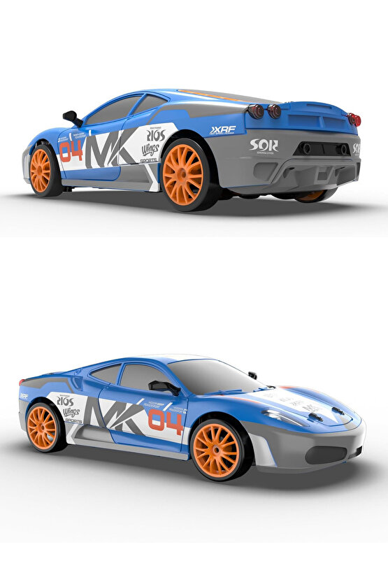 Oyuncak Uzaktan Kumandalı Aksesuarlı 2.4G Şarjlı 1:24 Drift Arabası 4x4 +4Yedek Tekerlek +15KmHız