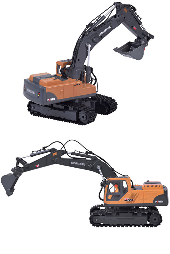 14 Kanallı 2.4 Ghz Uzaktan Kumandalı Ekskavatör RC 3ü 1 Arada Başlık (Pençe, Kırıcı, Kepçe)