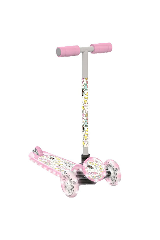 Yüksekliği Ayarlanabilen (67-73 Cm) Led Işıklı 3 Tekerli Scooter (Kask Dahil Değildir)