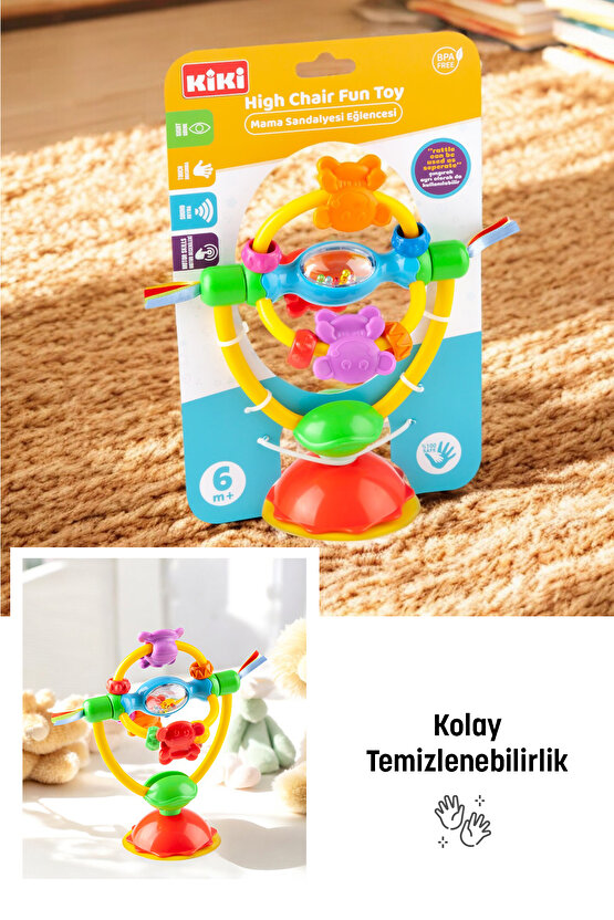 Oyuncak Mama Sandalyesi Eğlencesi Mama Sandalyesi Oyuncağı Vakumlu Vantuzlu Bebek Oyuncağı