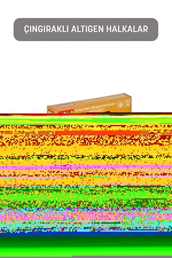 Oyuncak Aktivite Çubuğa Geçen Renkli Çıngıraklı Altıgen Halkalar