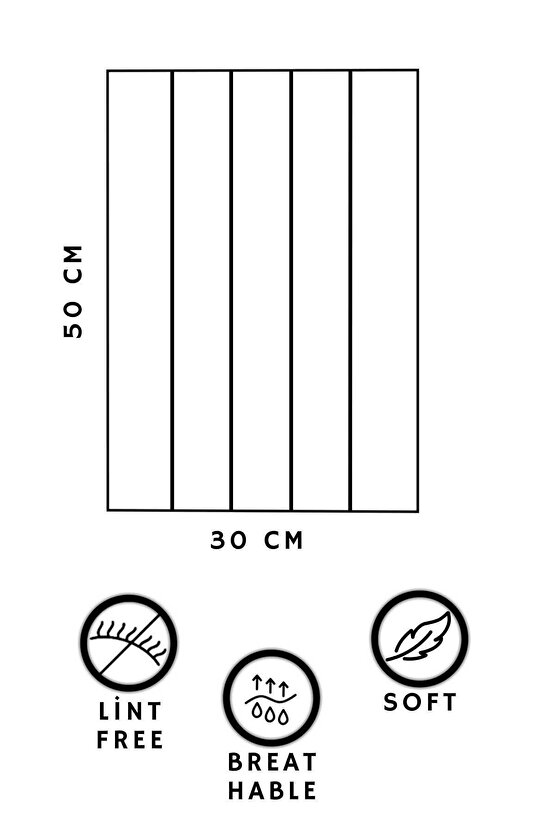 6 Parça %100 Pamuk 30 x 50cm Bej Mutfak Havlusu Seti Mutfak Kurulama Bezi Seti