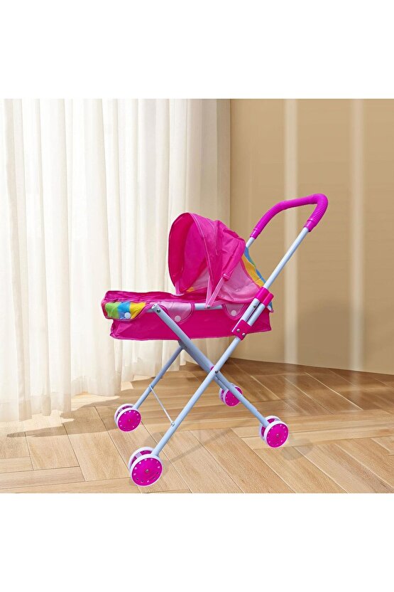 Oyuncak Katlanabilir Metal Beşik Bebek Arabası (Puset)