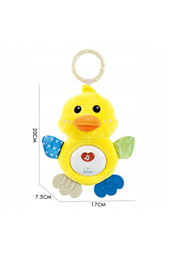 Oyuncak Sesli ve Işıklı Uyku Arkadaşı Diş Kaşıyıcılı Peluş Bebek CivCiv