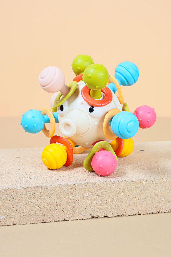 Oyuncak Eğitici Dönen Kirpi Balığı Diş Kaşıyıcı Bebek Aktivite Oyuncağı