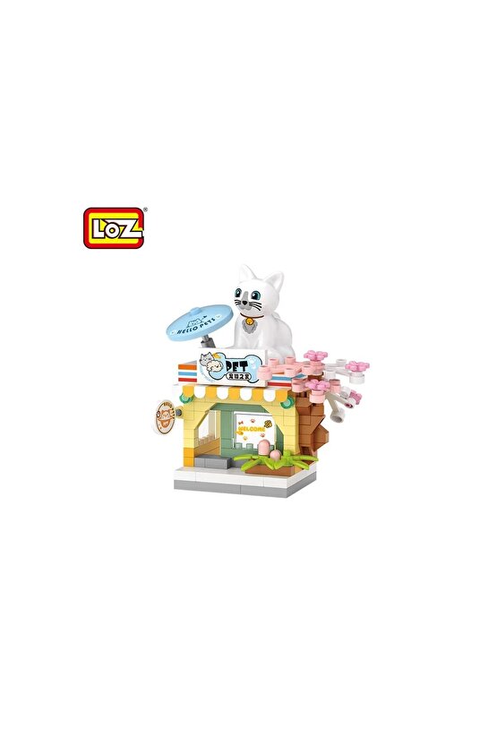 120 Parça LOZ Blok Oyuncak Mini Pet Dükkanı Pet Shop