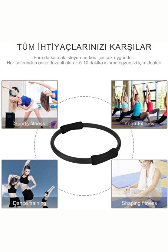 Pilates Çemberi Sünger Sırt Kol Kalça Bacak ve Pelvik Kasları Geliştirmeye Yardımcı Alet
