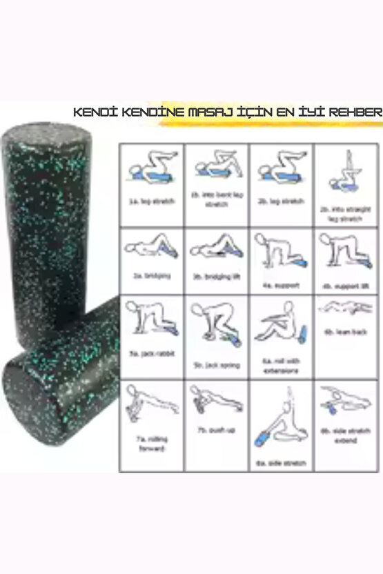 Eva Roller Pilates Fitness İçin Mini Yoga Denge Sütun Masaj Köpük Rulo Eva Yoga Roller Yoga