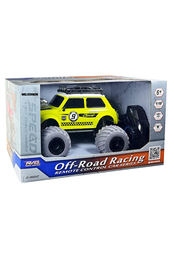 Oyuncak Uzaktan Kumandalı Full Fonksiyon 1:18 Şarjlı 2.4G Sevimli Off-Road Mini Araba