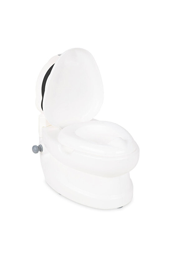 Sesli Işıklı Sifon Sesi Bebekler ve Çocuklar İçin Eğitici Tuvalet Eğitimi Klozet Hazneli Lazımlık