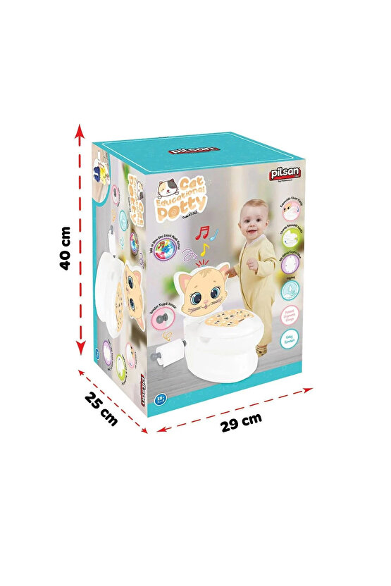 Sesli Işıklı Sifon Sesi Bebekler ve Çocuklar İçin Eğitici Tuvalet Eğitimi Klozet Hazneli Lazımlık