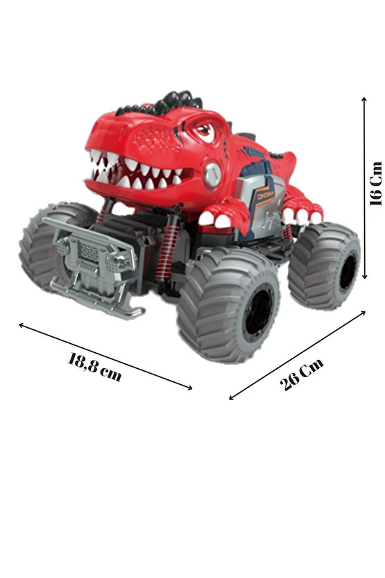 Oyuncak Uzaktan Kumandalı Full Fonksiyon 2.4G Süspansiyonlu BigFoot Dinozor Rock Crawler Araba