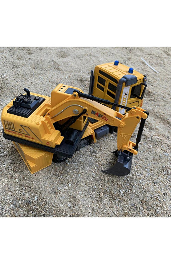 Oyuncak 2.4GHz Fıll Fonksiyon Uzaktan Kumandalı 1:12 Ölçek Işıklı ve Sesli Şarjlı Kepçe İnşaat Aracı