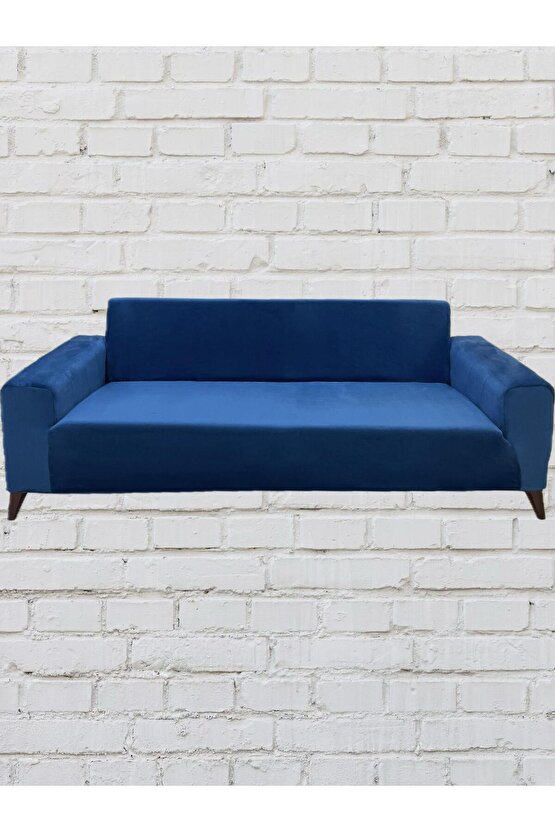 3Lü Koltuk İtalyan Süet Koltuk Örtüsü(PETROL)