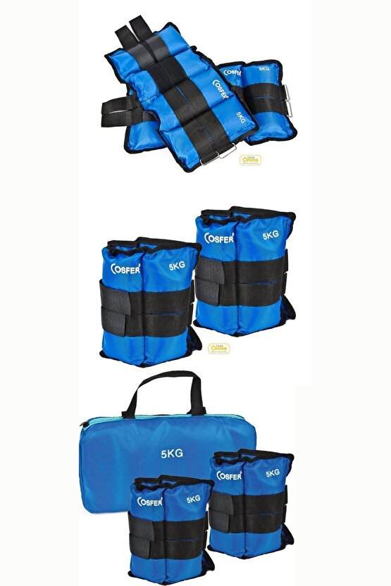 Cosfer El ve Ayak Ağırlığı Taşıma Çantası ile Fitness Kardiyo Kondisyon Fizik Tedavi