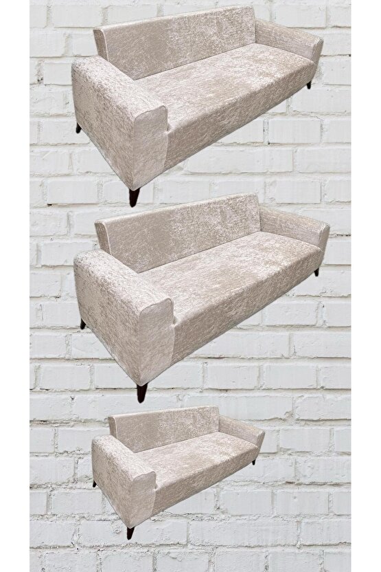 332 Parlak Kadife Giydirme Koltuk Örtüsü(NATÜREL)