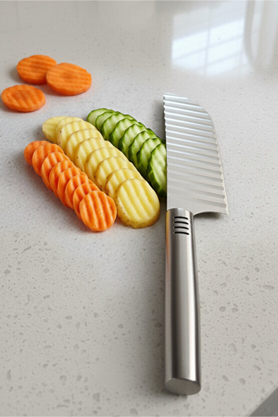 Şekilli Patates Bıçağı Sebze Meyve Zigzag Dilimleme Bıçağı