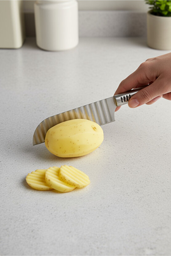 Şekilli Patates Bıçağı Sebze Meyve Zigzag Dilimleme Bıçağı