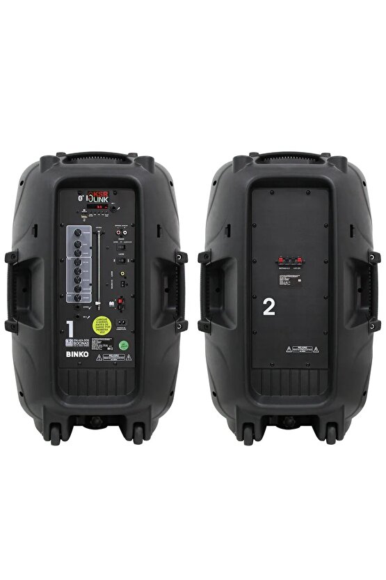 Profesyonel PA Kabin Hoparlör 15 Bluetooth Taşınabilir Şarjlı RGB Işıklı Karaoke Ses Sistemi 900W