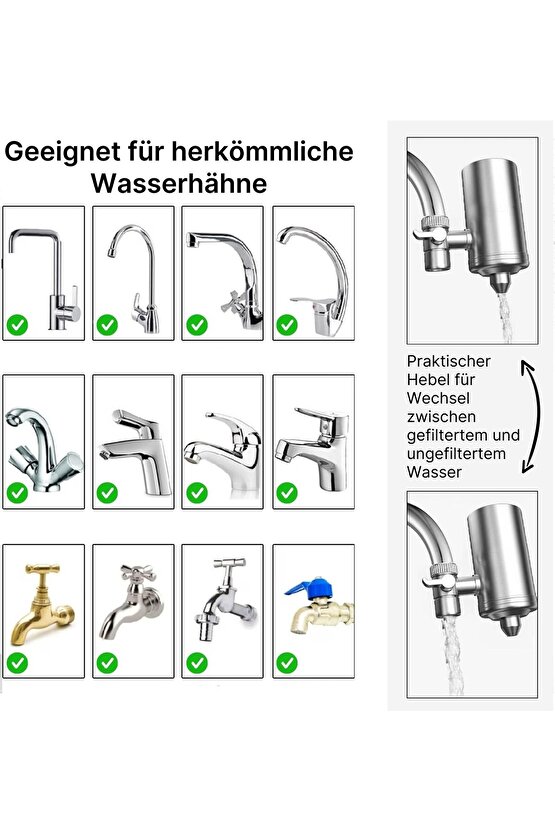 Paslanmaz Çelik Musluk Suyu Filtresi Mutfak Banyo İçin Mikrofiltrasyon İçilebilir Su Arıtma Sistemi