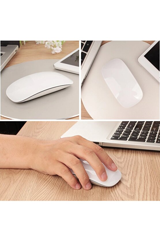 Apple Mac iPad Uyumlu Bluetooth Touch Şarjlı Magic Model Mouse Tablet Telefon Sessiz Dokunmatik Fare