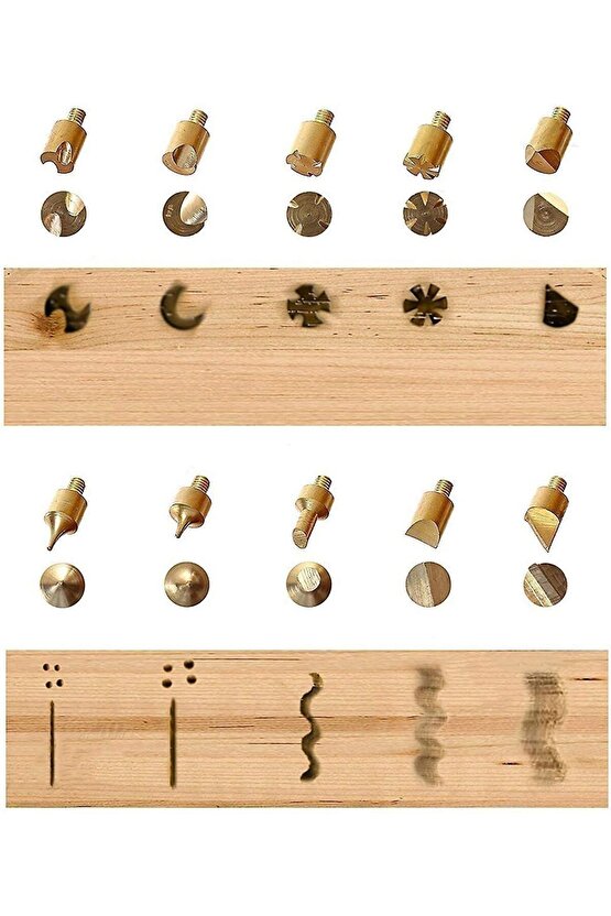 Havya seti 60W 220V Isı Ayarlı 37 Parça Ahşap Yakma Elektrikli Havya Seti Lehim Seti