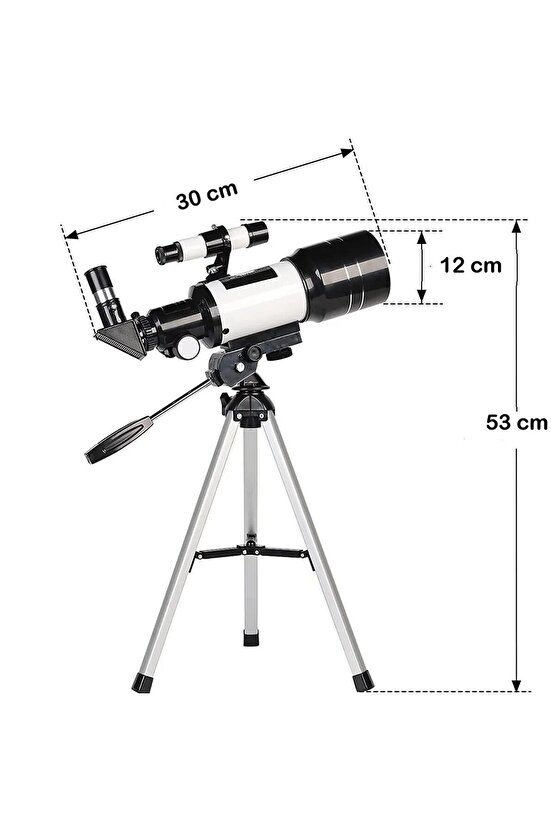 Profesyonel Astronomik Teleskop 150 Kat Yakınlaştırma Uzay-ay-doğa Gözlem Teleskobu Tripod Dahil