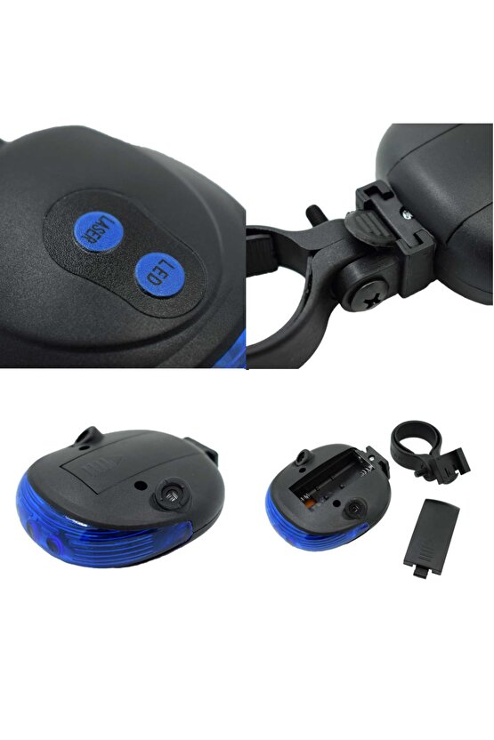 Çok Fonksiyonlu Pilli Bisiklet Led Lazer Şerit Işığı Arka Stop Lambası