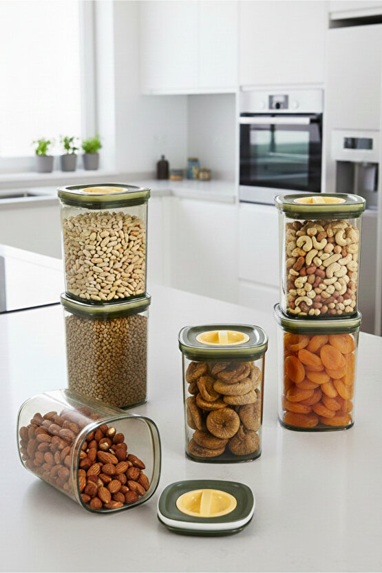 6lı Locko Kilitli Sızdırmaz Saklama Kabı Vakumlu Erzak Kabı 1,4 L