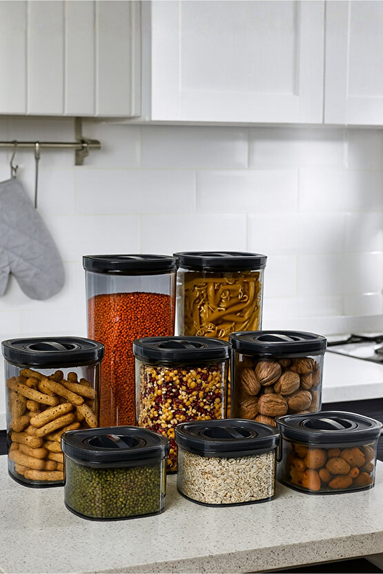 6lı Locko Kilitli Sızdırmaz Saklama Kabı Vakumlu Erzak Kabı 0,7 L