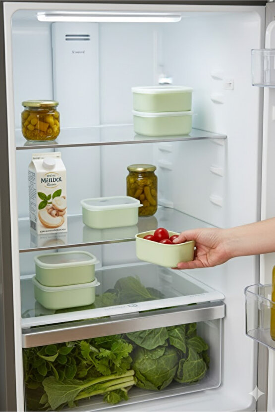 6’lı Kapaklı Saklama Kabı Seti - Küçük Boy - Porsiyonluk - Kahvaltılık Çerezlik