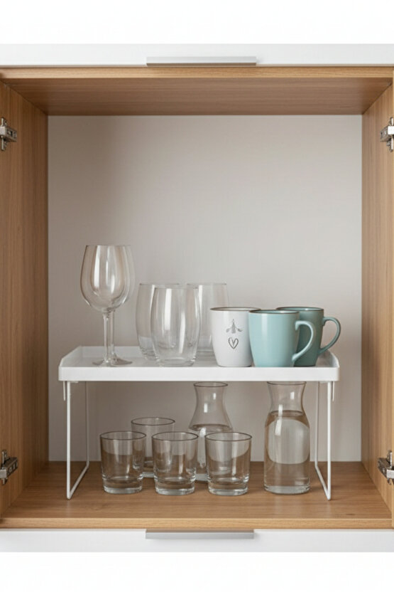 Dikdörtgen Mutfak ve Banyo Düzenleyici Raf Çok Amaçlı Organizer Raf