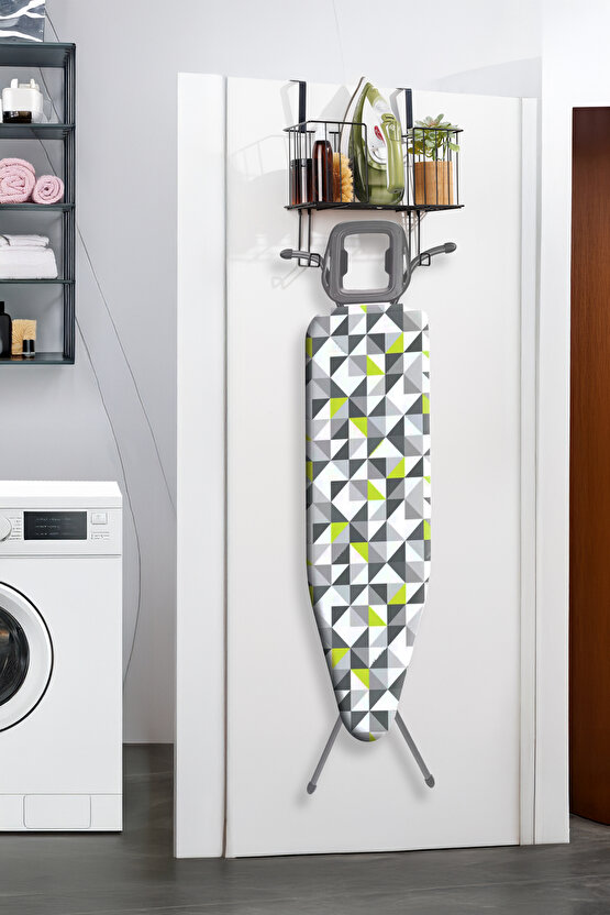 Kapı Arkası Asılabilir Metal Ütü Askılığı - Siyah