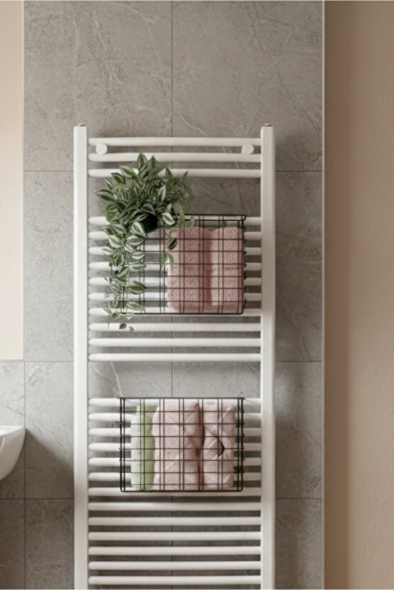 2li Asılabilir Havlupan Düzenleyici Banyo Havluluk Kurutma Sepeti Tuvalet Kağıdı Organizeri