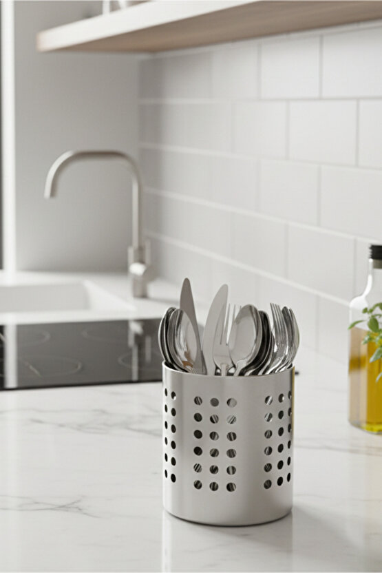 Paslanmaz A Kalite Metal Kaşıklık | Delikli Çatal Bıçak Ve Kepçelik