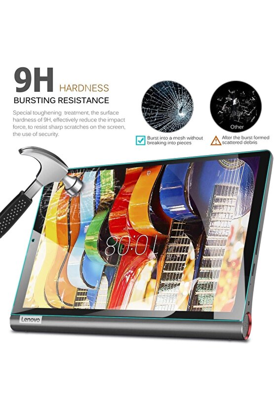 Lenovo Yoga Smart Tab Tb-x705f 10.1 Inç Ultra Hd Darbe Emici 9h Nano Glass Ekran Koruyucu Cam